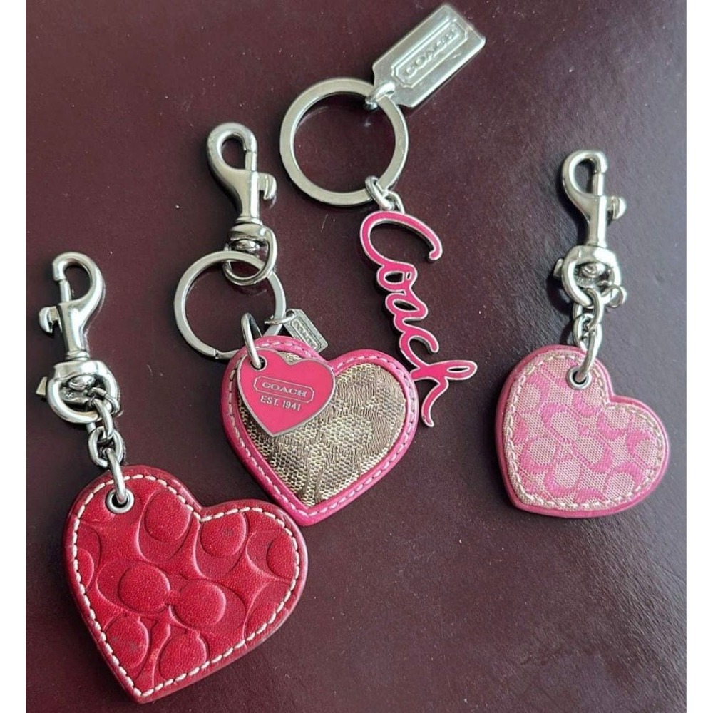 Coach Heart Bag Charms Set of 4